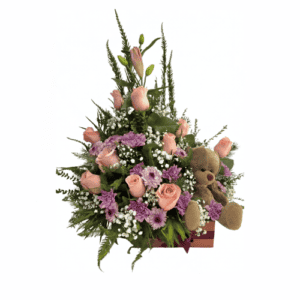 Arreglo Rosas y Peluche