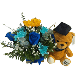 Arreglo Con Rosas y Peluche