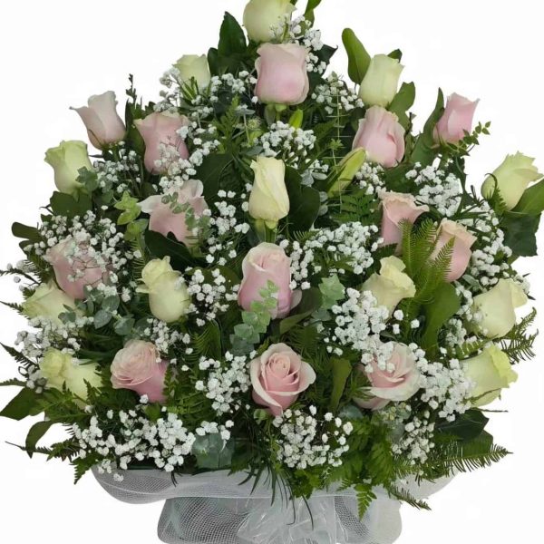Arreglo Condolencias 25 Rosas Colores — Florería Frida Flores Rancagua