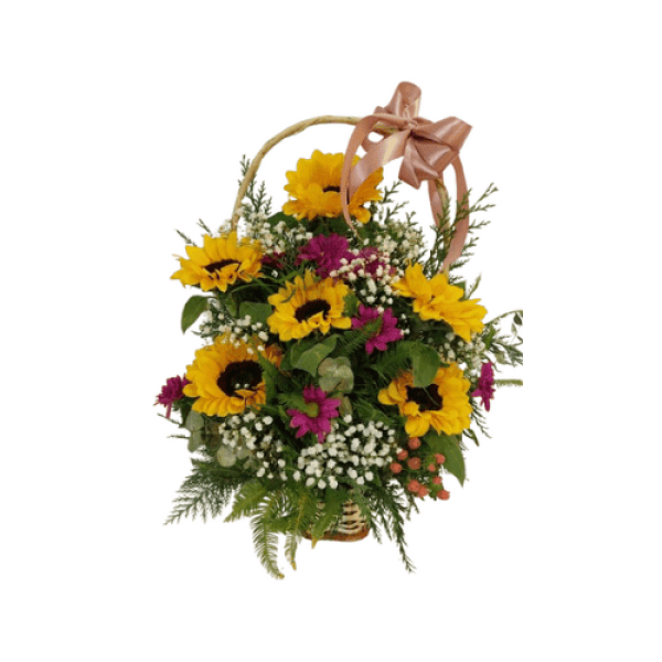 Canasto Girasoles — Florería Frida Flores Rancagua