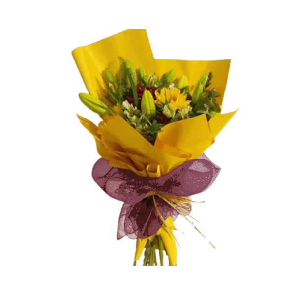 Ramo 3 Liliums Y 2 Girasoles — Florería Frida Flores Rancagua