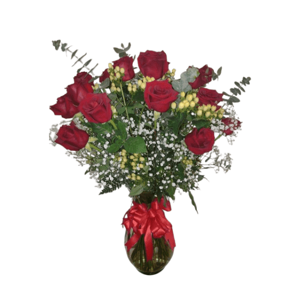 Florero 12 Rosas — Florería Frida Flores Rancagua