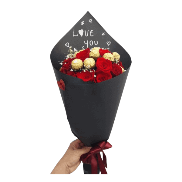 Ramo 20 Rosas MÁs 12 Chocolates — Florería Frida Flores Rancagua