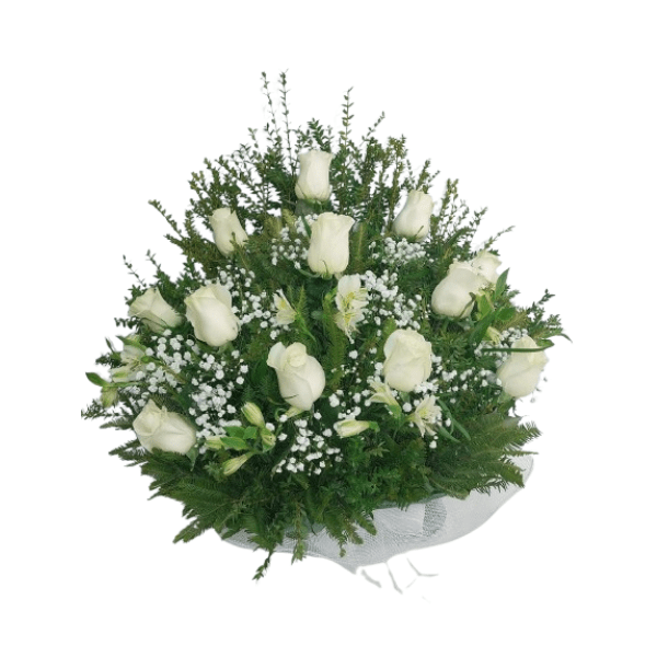 Arreglo Condolencias 12 Rosas — Florería Frida Flores Rancagua
