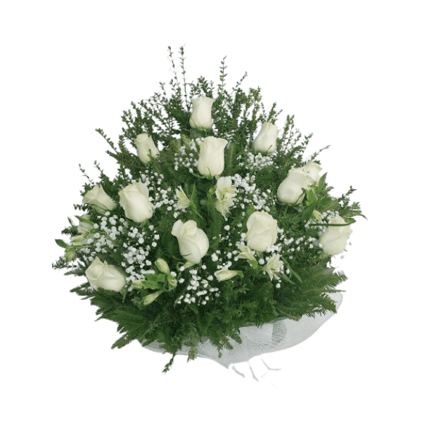 Arreglo Condolencias 12 Rosas — Florería Frida Flores Rancagua