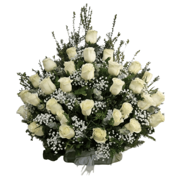 Arreglo Condolencias 30 Rosas — Florería Frida Flores Rancagua