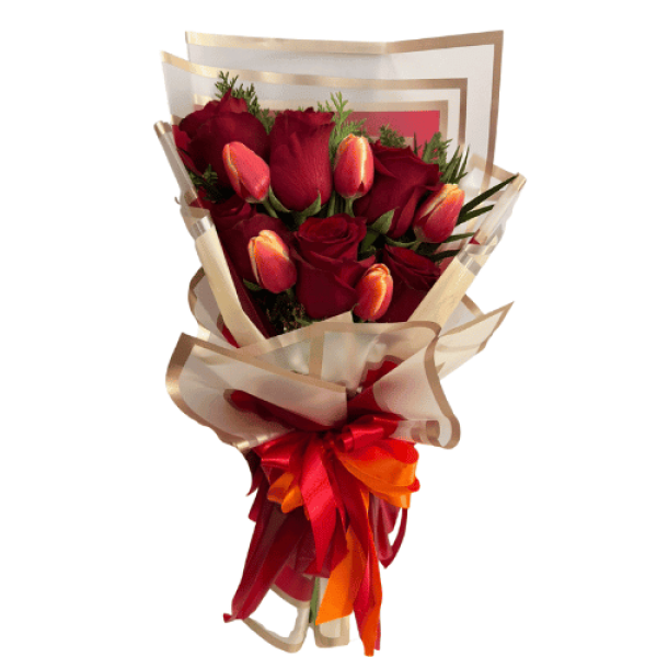 Ramos De 6 Rosas Y 5 Tulipanes — Florería Frida Flores Rancagua