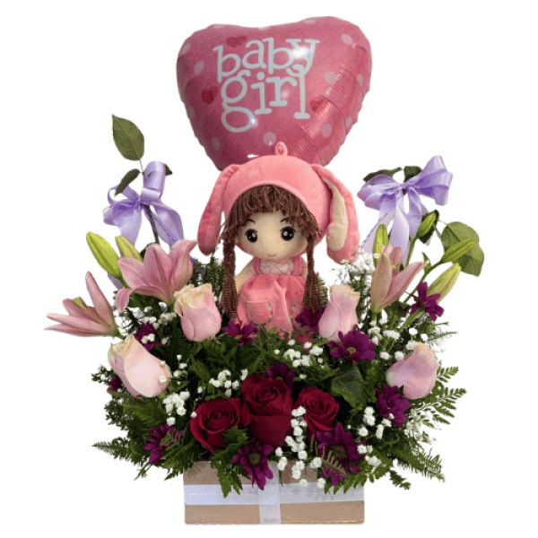 Arreglo Mixto Con Peluche — Florería Frida Flores Rancagua