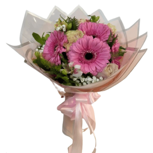 Ramo De Gerberas Y Rosas — Florería Frida Flores Rancagua