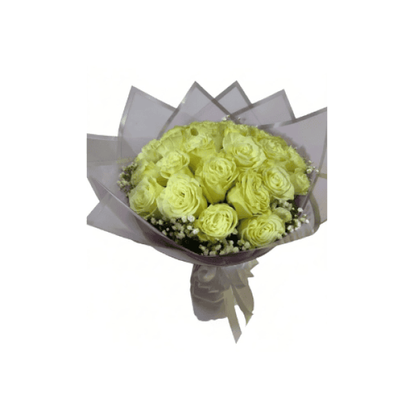 Ramo Redondo 25 Rosas Blancas — Florería Frida Flores Rancagua