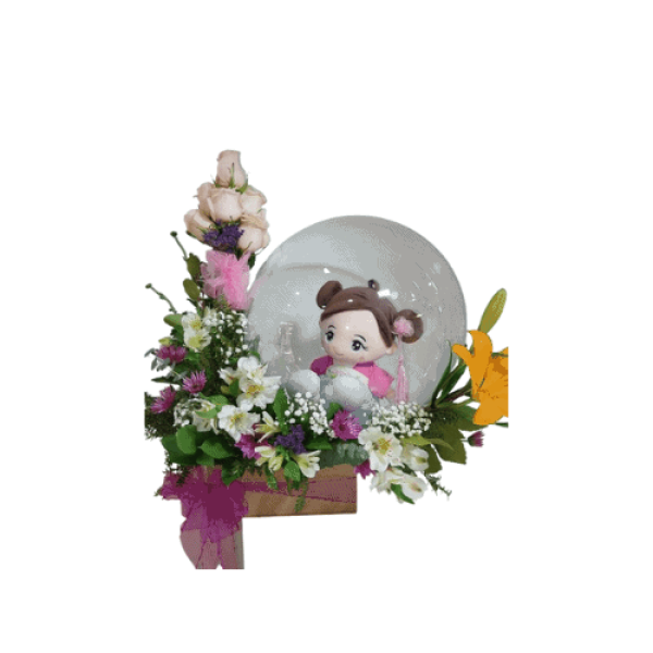 Arreglo Rosas, Peluche Y Globo — Florería Frida Flores Rancagua