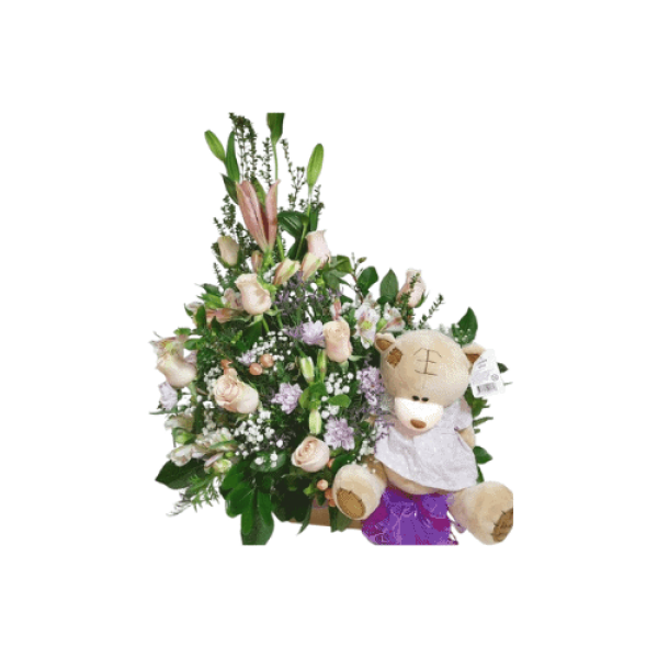 Arreglo Rosas Y Peluche — Florería Frida Flores Rancagua